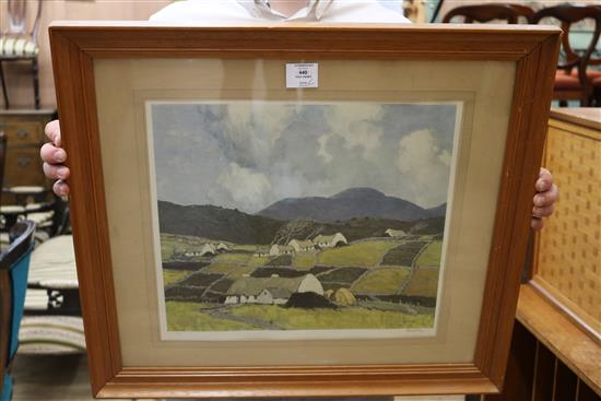 Paul Henry, a signed proof print, The Kingdom of Kerry, signed in pencil, 37 x 40cm